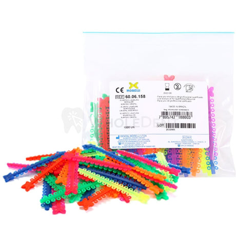 Morelli Elastic Ligature Modules Crystal Assorted Colors-Orthodontic Elastic-WholeDent.com