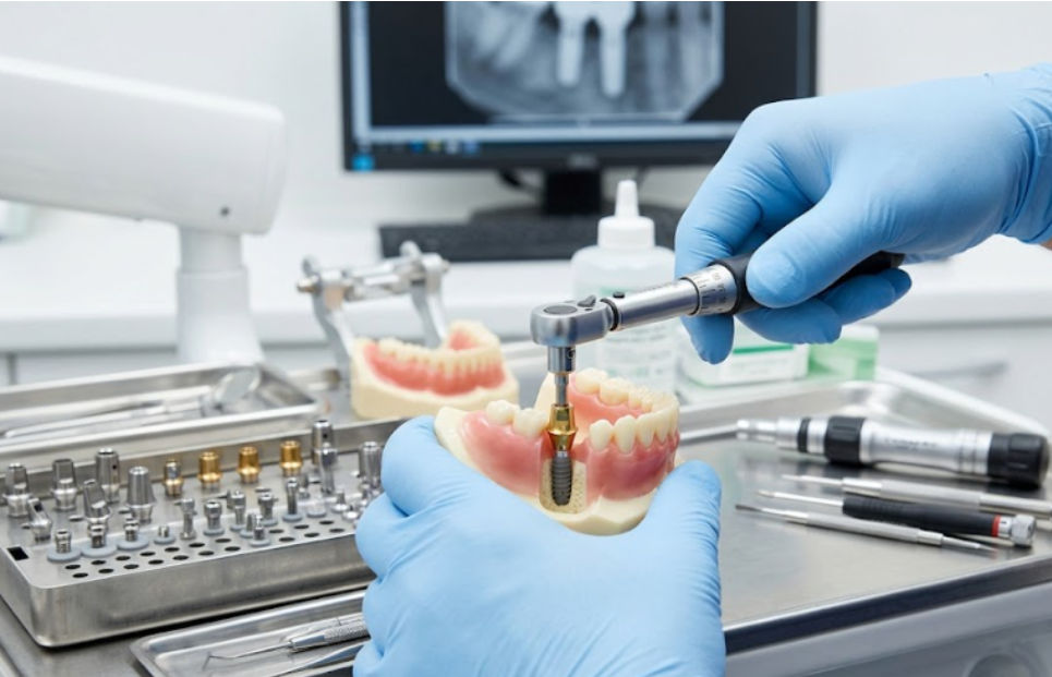  how to torque an implant abutment 