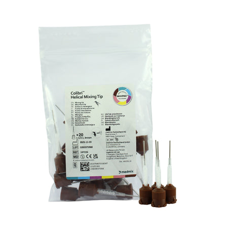  Medmix MIXPAC™ Brown Helical Colibri™ Mixing Tips, 20pcs 