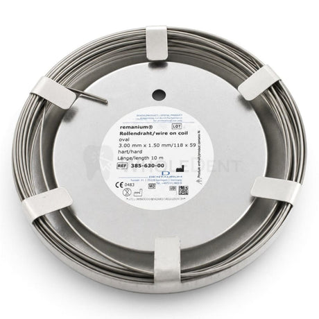  Denaturum Remanium® Coil Oval Wire ø3.0mmX1.5mm-10m - Orthodontic Wire 