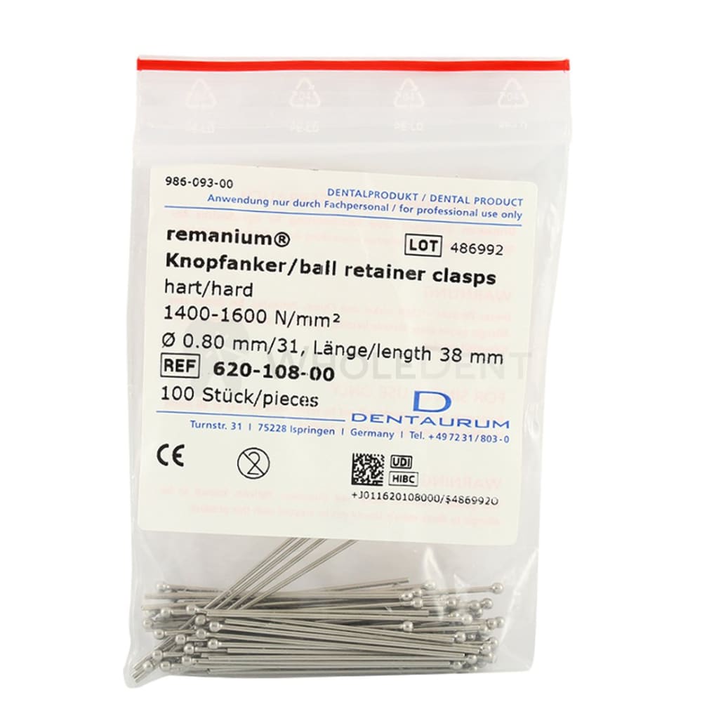 Dentaurum Ball Retainer Clasps-Lab Supplies-WholeDent.com