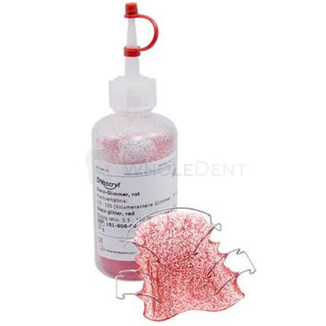  Dentaurum Orthocryl Red Disco Glitter Orthodontic 