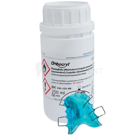  Dentaurum Orthocryl Turquoise Acryl Liquid 250Ml 