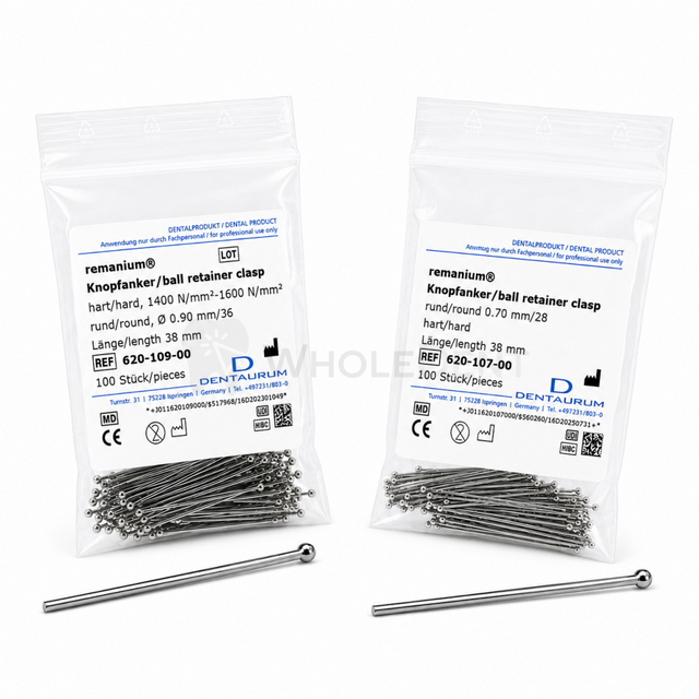 Dentaurum Remanium® Ball Retainer Clasp 38mm Length - Remanium® Ball Retainer Clasp