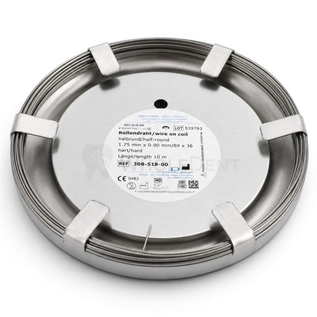 Dentaurum Remanium® Half-Round Wire Coils ø1.75mmX0.90mm-10m - Orthodontic Wire