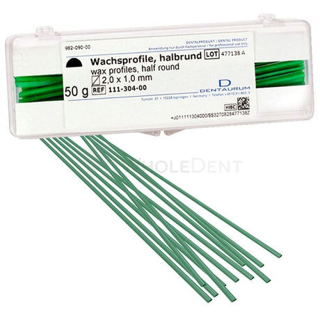  Dentaurum Wax Half Round Sticks 2.0X1.0Mm Orthodontic 