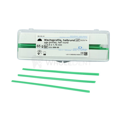  Dentaurum Wax Half Round Sticks 3.5X1.75Mm 