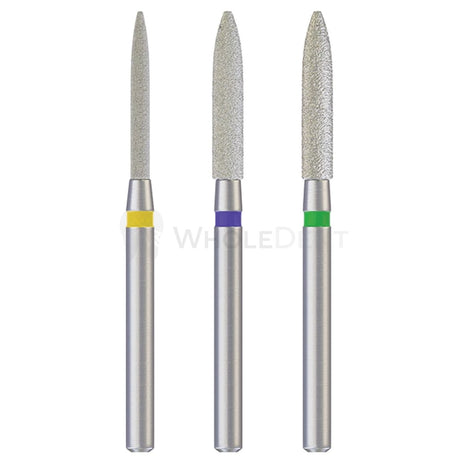  DSI FG Diamond Burs High Speed Cylindrical Pointed Head Handpiece-FG Diamond Burs-WholeDent.com 