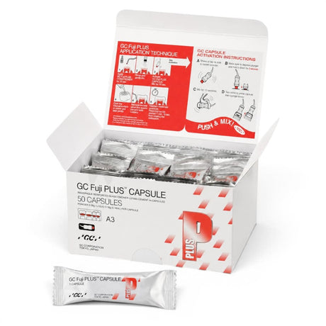  GC Fuji Plus Glass Ionomer Luting Cement Capsules - Dental Cement 