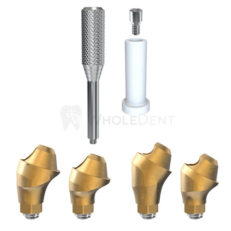  GDT Angled Multi Unit+Plastic Sleeve Set 17° 30° Conical Connection RP-Angled Multi Unit-WholeDent.com 