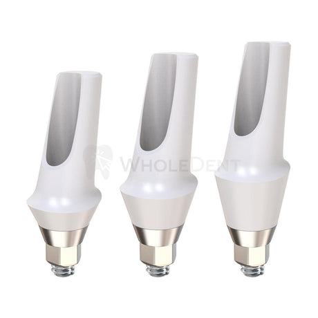  GDT Angulated Zirconia Abutment 15° With Titanium Base Conical Connection Narrow Platform (NP)-Zirconia Abutments-WholeDent.com 