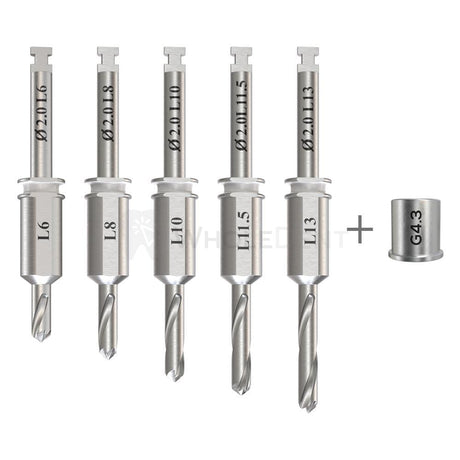  GDT Guided Surgery Drill Ø2.0mm External Irrigated + Guide Sleeve-Implant Drills-WholeDent.com 