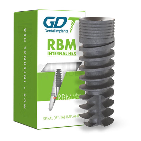  Gdt Implants Rbm Spiral Implant Internal Hex Dental 