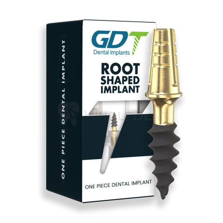  Gdt Root Shaped Flexible Neck One Piece Implant Dental 