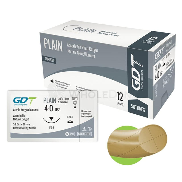 GDT Surgical Monofilament Plain Catgut Suture-Surgical Suture-WholeDent.com