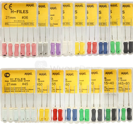  Mani H Files, Root Canal Hand Files 21mm-Hand Files-WholeDent.com 