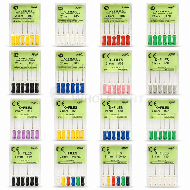 Mani K Files Root Canal Hand Files 21mm - Hand Files