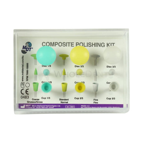  MDT 3 Steps Composite Polishing Kit Polisher Bur 