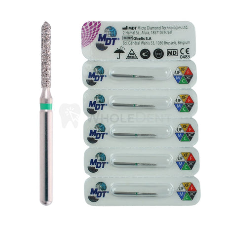  Mdt Beveled Cylinder 130 Fg Diamond Burs 
