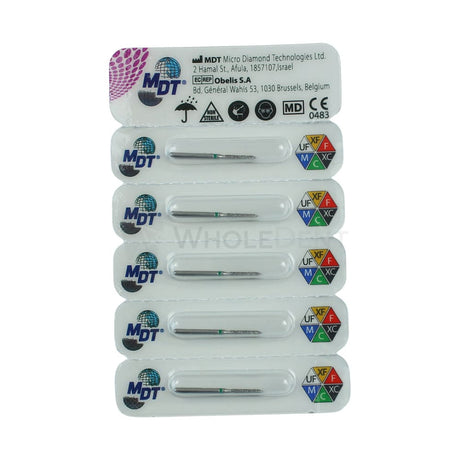  Mdt Beveled Cylinder 130 Fg Diamond Burs 