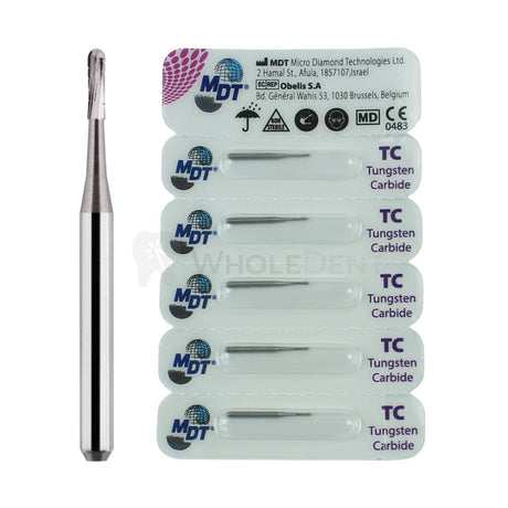  Mdt Domed Fissure Cross Cut Fg Carbide Burs 