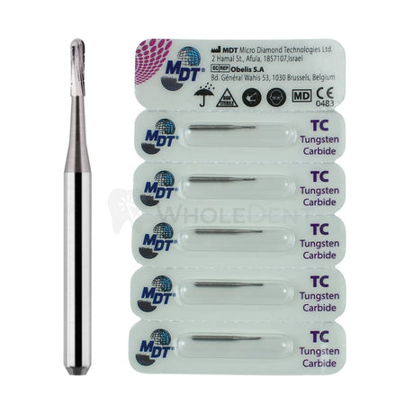  Mdt Domed Fissure Plain Cut Fg Carbide Burs 