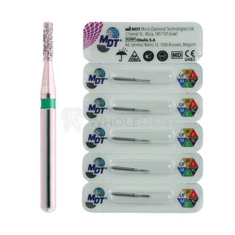  Mdt Flat End Cylinder 109 Fg Diamond Burs 
