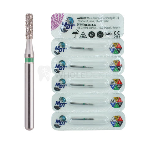  Mdt Flat End Cylinder 109 Fg Diamond Burs 