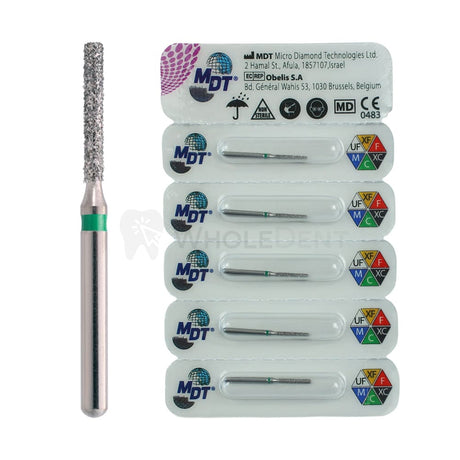  Mdt Flat End Cylinder 111 Fg Diamond Burs 
