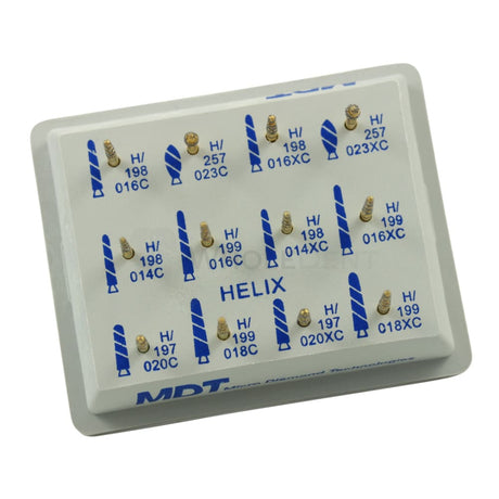  Mdt Helix Kit - Gold Spiral Diamond Burs 