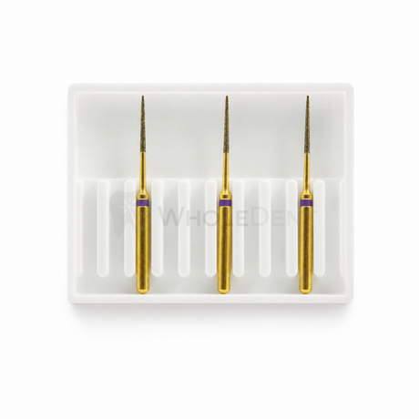  MDT Pointed Cone Z167 FG ZirconIT ADJ Diamond Burs - 3pcs - FG Diamond Burs 