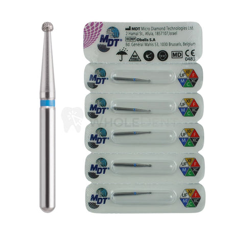  Mdt Round 001 Fg Diamond Burs Carbide 