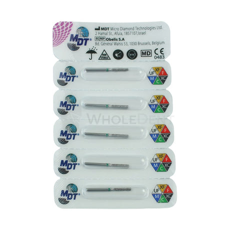  Mdt Round Edge Cylinder 158 Fg Diamond Burs 