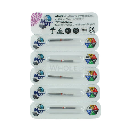  Mdt Round Edge Cylinder 158 Fg Diamond Burs 