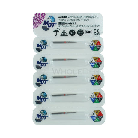  Mdt Round Edge Taper 546R Fg Diamond Burs 