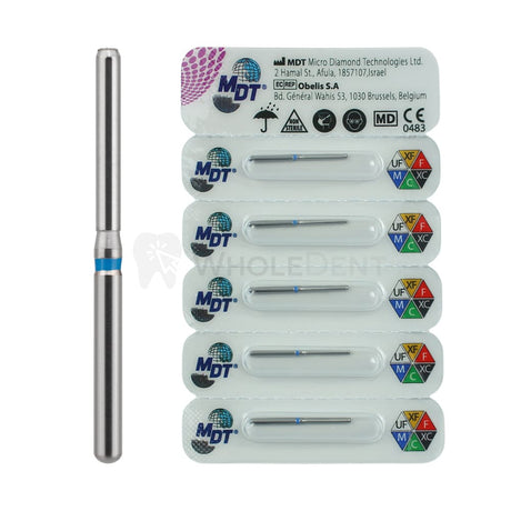  Mdt Short End Cutting Cylinder 150 Fg Diamond Burs 