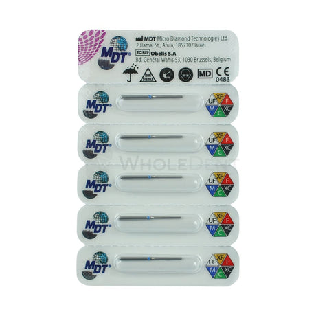  Mdt Short End Cutting Cylinder 150 Fg Diamond Burs 