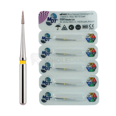  Mdt Short Flame Needle Head 539 Fg Diamond Burs 