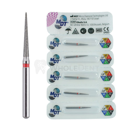  Mdt Short Pointed Cone 165 Fg Diamond Burs 