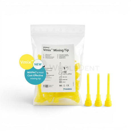  Medmix MIXPAC™ Yellow Vmix™ Mixing Tips D Outlet 50pcs - Mixing Tips 