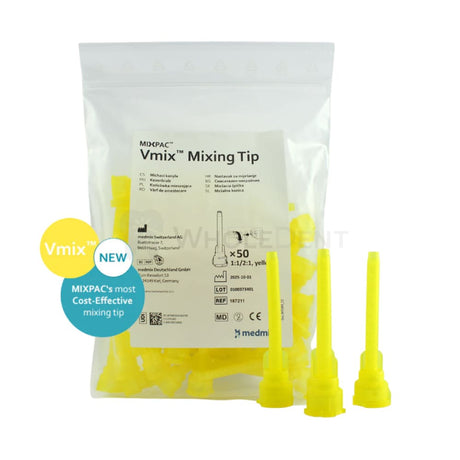  Medmix MIXPAC™ Yellow Vmix™ Mixing Tips D Outlet 50pcs Mixing Tips 