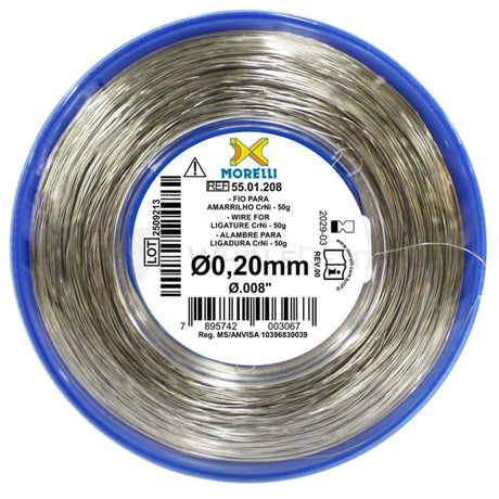 Morelli CrNi Ligature Round Wire Roll 0.20mm /.008"-Orthodontic Wire-WholeDent.com