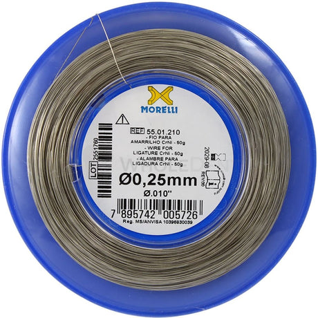 Morelli CrNi Ligature Round Wire Roll 0.25mm /.010"-Orthodontic Wire-WholeDent.com