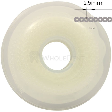  Morelli Elastic Chain Crystal Clear Short Gap 4.5m-Orthodontic Elastic-WholeDent.com 