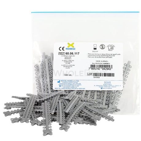  Morelli Elastic Ligature Modules Gray Silver Color-Orthodontic Elastic-WholeDent.com 