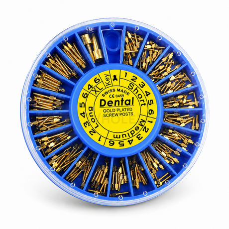 Nordin Dental Gold Plated Screw Posts 240 pcs - Screw Posts 